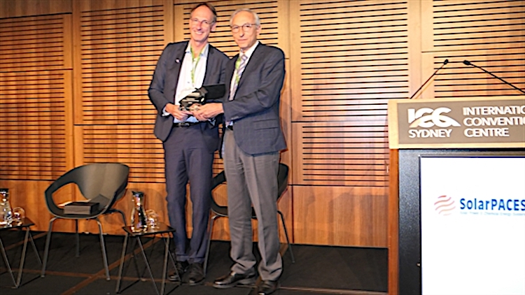 SolarPACES Lifetime Achievement Award 2023 Robert Pitz-Paal and Eduardo Zarza