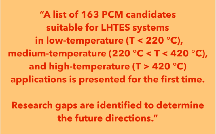 Published at Renewable and Sustainable Energy Reviews – Phase change material (PCM) candidates for latent heat thermal energy storage (LHTES) in concentrated solar power (CSP) based thermal applications – A review