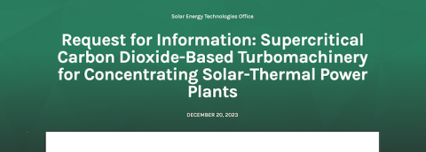 RFI by Feb 20: Supercritical Carbon Dioxide-Based Turbomachinery for ...
