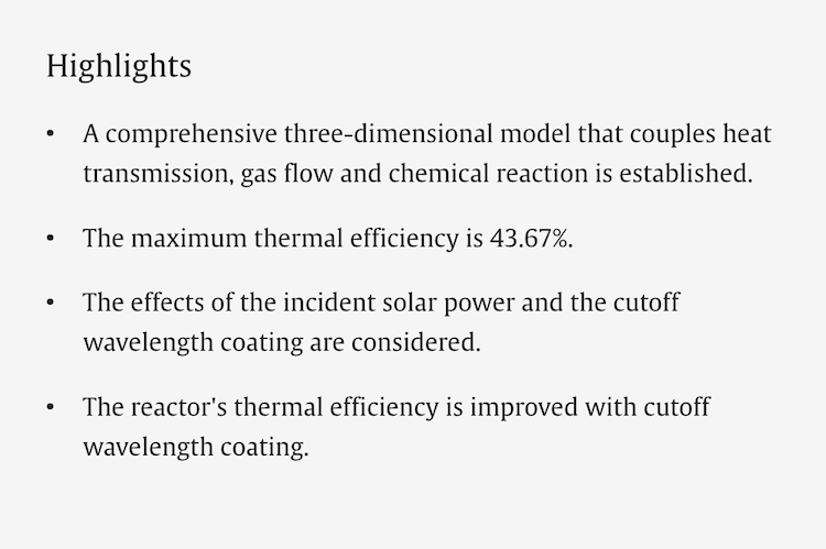 Published at Energy – Analysis of heat and mass transfer in a porous solar thermochemical reactor