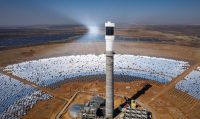 Redstone CSP project completed - SolarReserve PV project seen in the background was already completed IMAGE©Xinhua (Zhang Yudong)