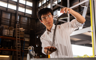 Falling Particle Receiver research has been global - Dr Jin-Soo Kim in the Falling Particles Process Bay, Newcastle Energy Centre