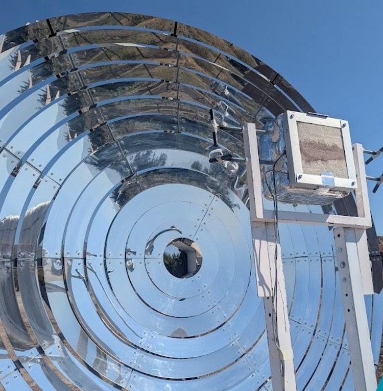 Annular Fresnel mirrors are cut from silvered acrylic