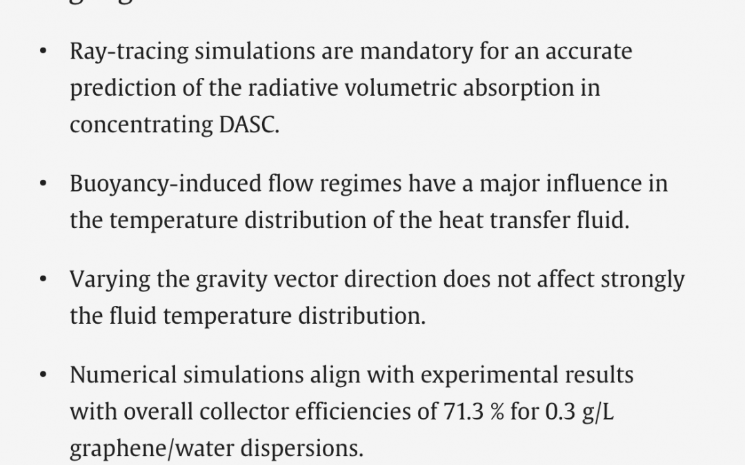 Published at Applied Thermal Engineering – Modelling of flow regimes in tubular concentrating direct absorption solar collectors