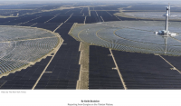 This image of the Talatan solar park at Gonghe from a New York Times story on China's big solar farms includes two tower CSP plants by PowerChina; a 50 MW Tower at Talatan since 2019, and a 100 MW tower under construction, along with this from China Energy in the foreground