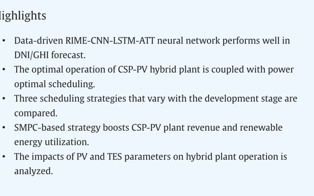 Published at Energy onversion and Management – A data-driven stochastic model predictive control framework for optimal operation of CSP-PV hybrid system under grid coordination