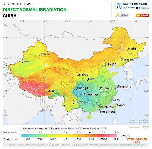 Steps for Solar Resource Assessment in CSP Projects: China