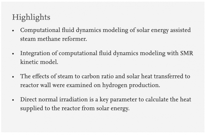 Computational fluid dynamics study of hydrogen production using ...
