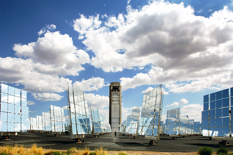 Sandia heliostat test site engages researchers working in solar innovation careers