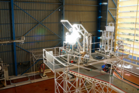 solar reactor to make water and oxygen on the moon