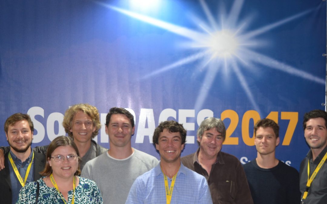 Lina Hockaday with colleagues at Stellenbosch University South Africa at SolarPACES